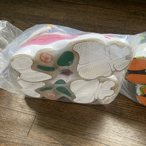 2 pairs of Jordan 6 Rings. Multi Colored. Good to Excellent condition on both. - Picture 2 of 10